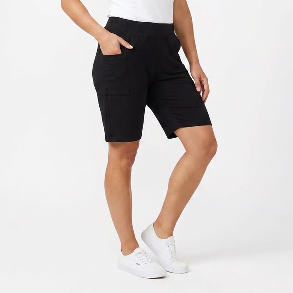 Torrid Black High Waisted Bike Shorts with Pockets Plus Size 3 3X Cotton Stretch